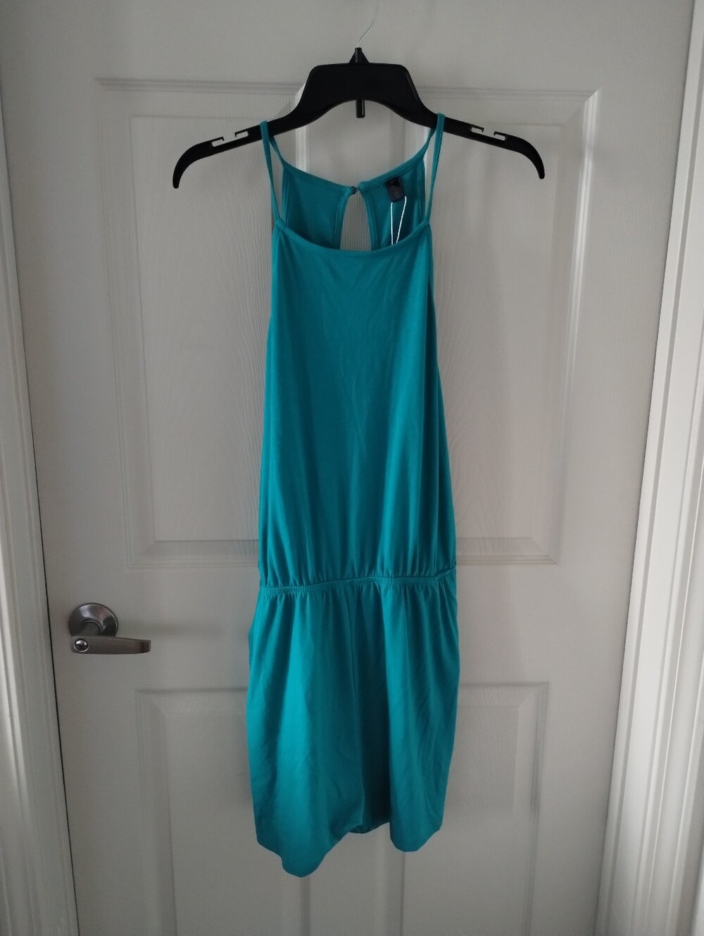 Zesica Sleeveless Teal Romper with Elastic Waist NWT Size XL
